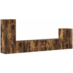 vidaXL 4-tlg. TV-Schrank-Set Räuchereiche Holzwerkstoff