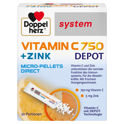 Queisser Pharma GmbH & Co. KG DOPPELHERZ Vitamin C 750 Depot system Pellets 20 St 15425426