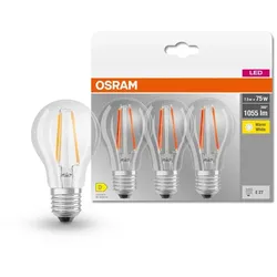 Osram LED-Birne E27/7,5 Watt/Energie D Glas