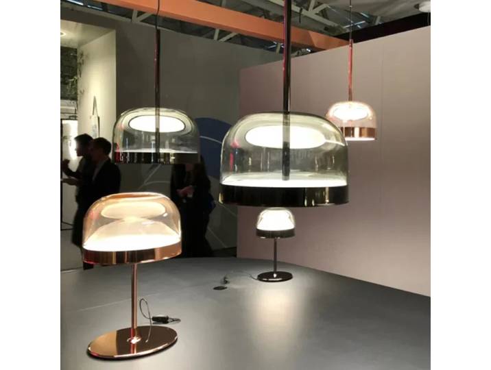 Lampe autoportante design post-moderne or rose, luminaire décoratif d'intérieur, idéal pour un salon, un restaurant ou une chambre à coucher
