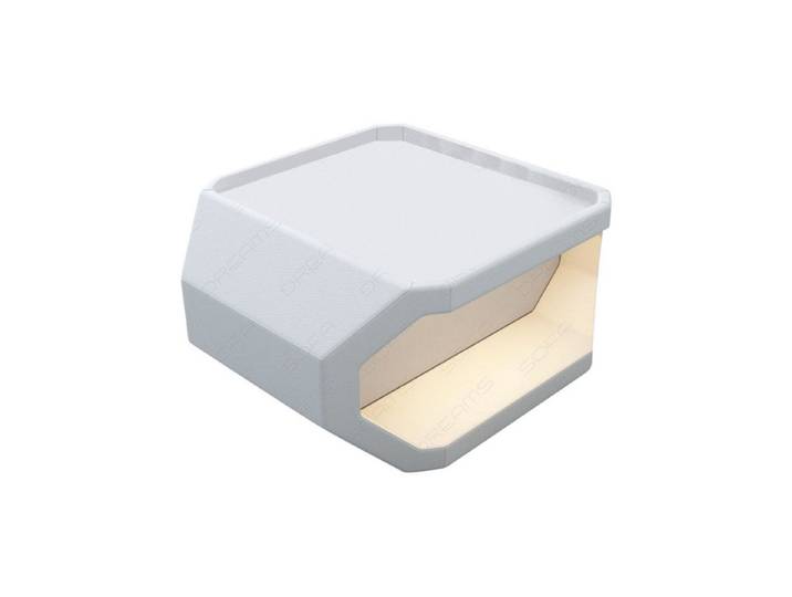 Sofa Dreams Couchtisch Asti (1 Tisch), mit Echtleder Premium Bezug in Weiß mit LED-Beleuchtung