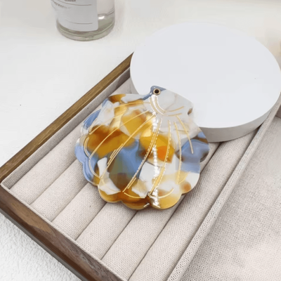 Inspire Curations Shell Shape Folding Pocket Makeup Mirror 9