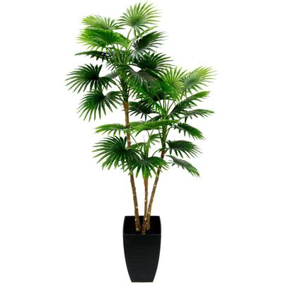 Kunstbaum I.GE.A. "Fächerpalme", grün, B:45cm H:105cm, Kunststoff, Polyester, Kunstpflanzen, Im konischen Topf