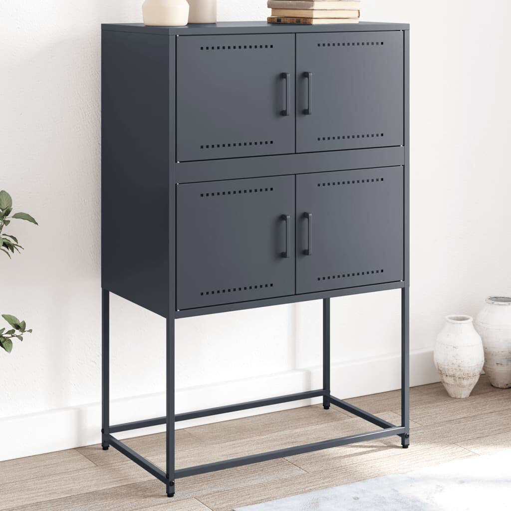 Borough Wharf Aidelis Accent Chest Anthracite 107cm H X 68.5cm W X 38.5cm D