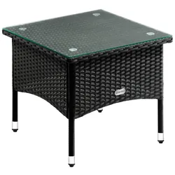 CASARIA® Polyrattan Beistelltisch 50x50x45cm Schwarz