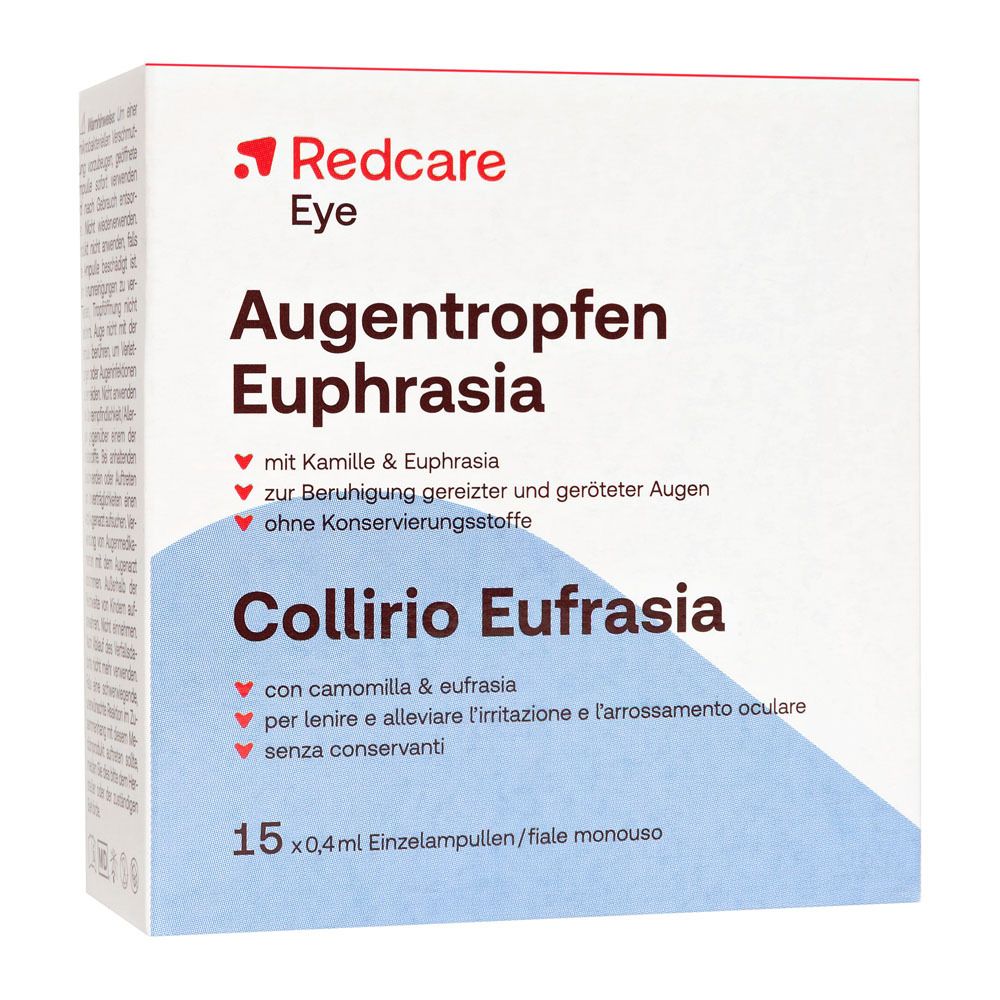 Redcare Eye Augentropfen m.Euphrasia Einzeldos.Amp 15x0,4 ml Tropfen