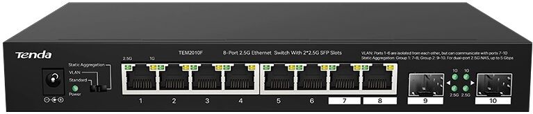 Conmutador de Red Gigabit 8P 100/1000/2500Mbps - TENDA
