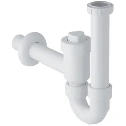 Geberit Rohrbogengeruchsverschluss 152861111 G1 1/2 x 50 mm, absperrbar, mit Rückflussverhinderung, Abgang horizontal, weiß
