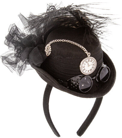 Mini-Zylinder "Steampunk", schwarz