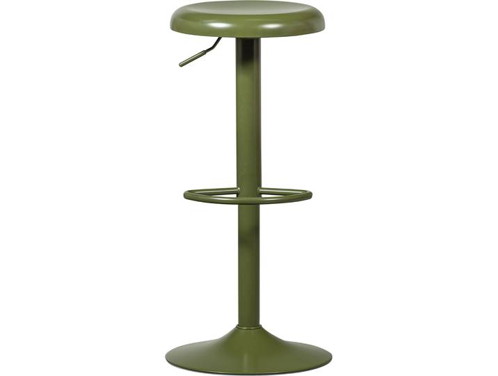 Barhocker WOOOD ISAAC BARHOCKER METALL KUPFER , grün (warmes grün), B:39cm H:81cm T:39cm, Hocker, Barhocker, Der WOOOD Isaac Barstuhl bietet Höhenverstellung und Fussstütze