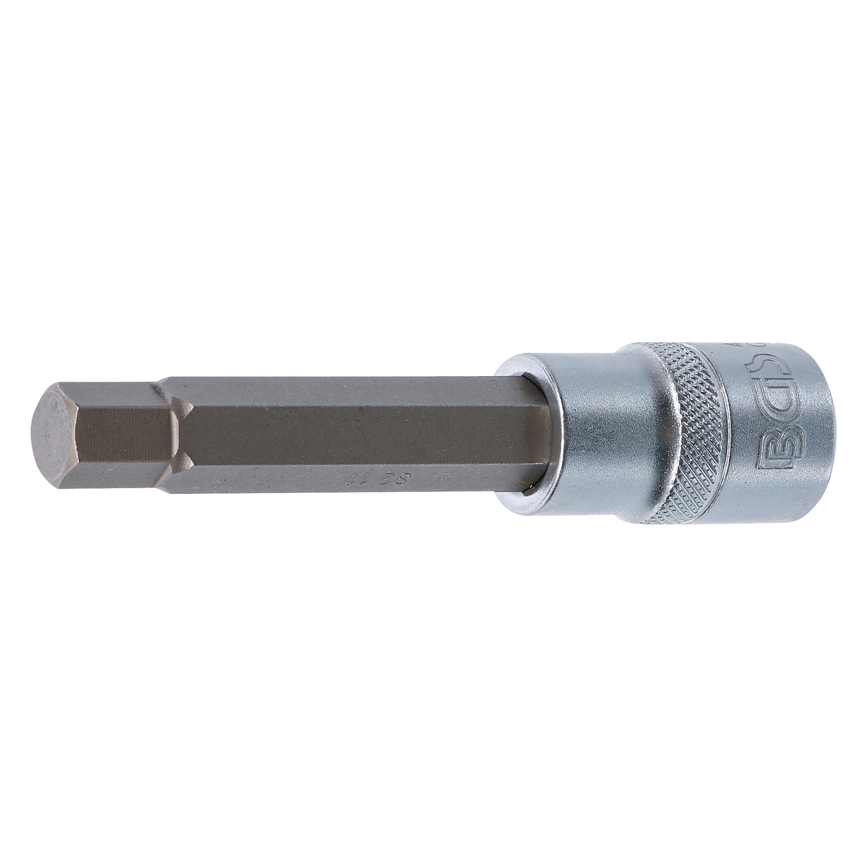 BGS Bit-Einsatz Länge 100 mm Antrieb Innenvierkant 12,5 mm (1/2") Innensechskant 11 mm (4266)