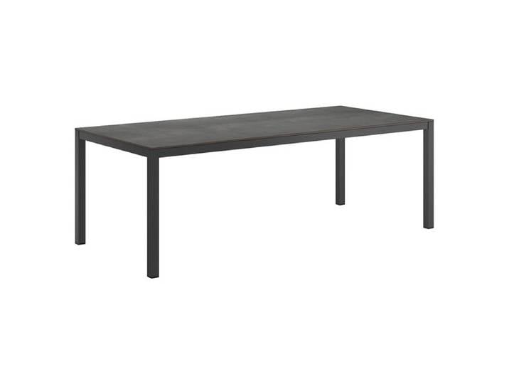 OUTLIV. Gartentisch 220x100cm Aluminium/HPL Gerade Kante Dunkelgrau