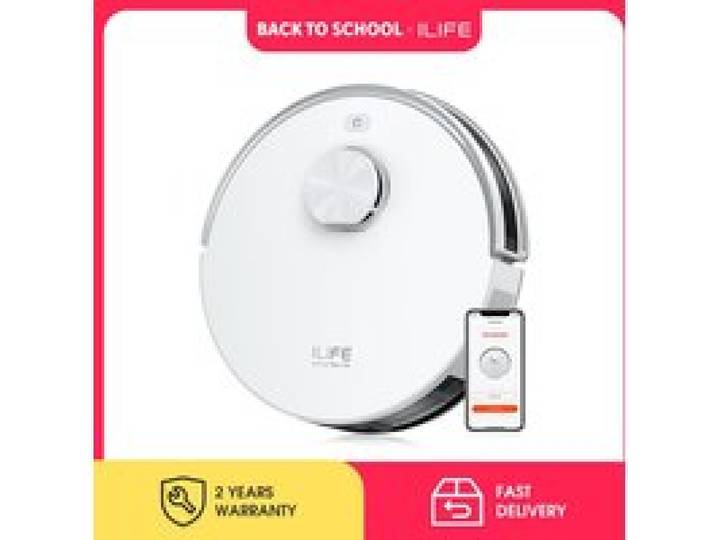 ILIFE Robot Aspirateur V30 Aspiration 10000 Pa Navigation Laser 2-en-1 Aspirateur et Serpillière Autonomie 150 min