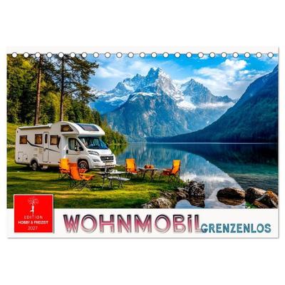Wohnmobil grenzenlos (Tischkalender 2027 DIN A5 quer), CALVENDO Monatskalender
