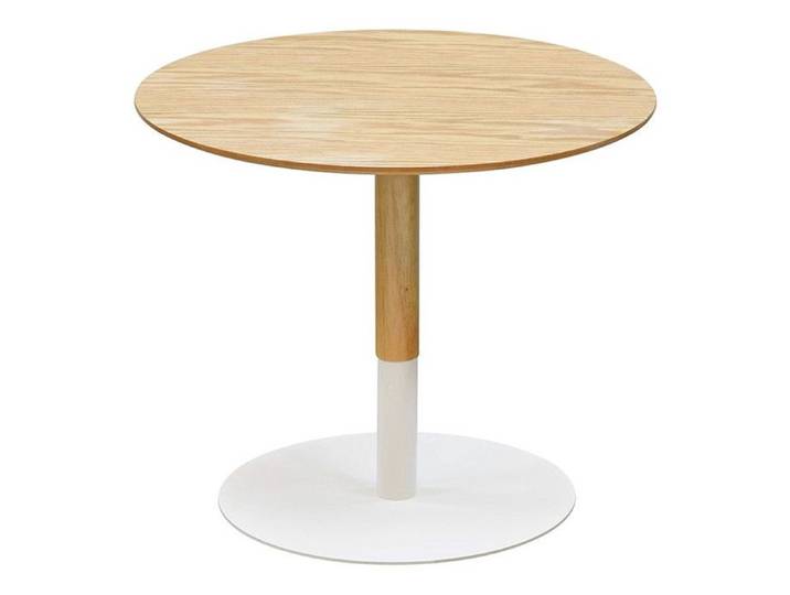 Table Basse Design  Rhoda  48cm Naturel & Blanc