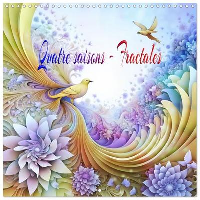 Quatre saisons - Fractales (Calendrier mural carré 2027 30x30 cm) Calendrier double avec une page pour vos prises de notes