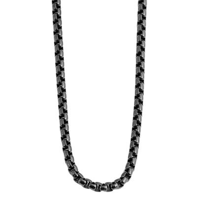 Kette ohne Anhänger ADELIA´S "Damen Edelstahl Venezianerkette Halskette" Gr. 40, schwarz, Halsketten, Damen, 40, Edelstahl