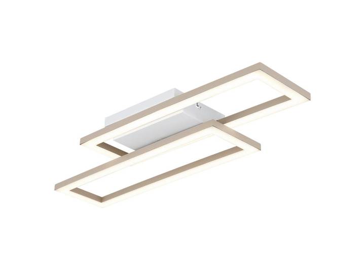 Globo Led-Deckenleuchte, Weiss, Sandfarben, Kunststoff, 15.5x5.5x55 cm, CE, Stufenschalter, Farben fixierbar, Lampen & Leuchten, Innenbeleuchtung, Deckenlampe, Deckenlampen