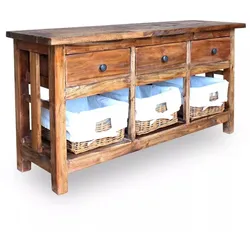 Helloshop26 - Sideboard Anrichte Komsole Aufbewahrungsmöbel massives Altholz 100 cm 4402144