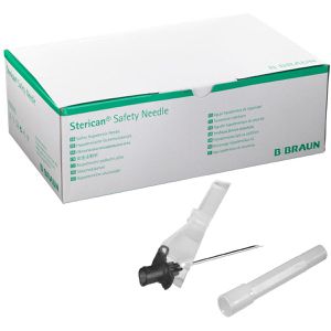 B.Braun Kanülen Sterican Safety, 100 Stück, 22G x 1,25 Zoll, schwarz, sterile Injektionskanüle