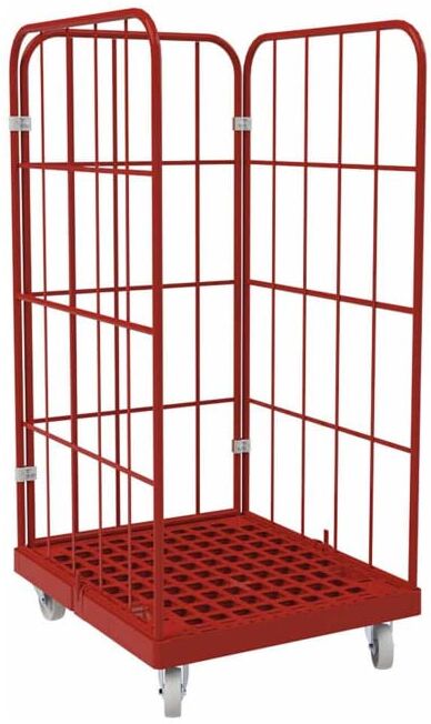 rolltainer® 1350 KU Plancher en plastique 724 x 815 mm rouge 3 côtés ; E. S. B. (KB3A300013503000S01101)