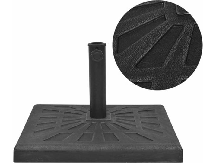 vidaXL - Parasolvoet - vierkant - 19 - kg - hars - zwart