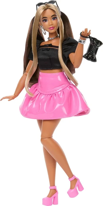 Barbie Deluxe Style Model im schwarzen Top und rosa Rock