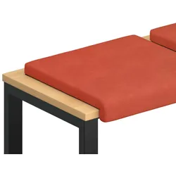 vidaXL Bankkissen 2 Stk. Cord Rot-Orange Tiefe 35 cm