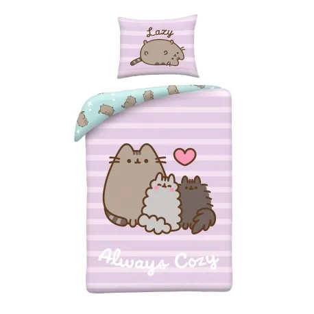 Pusheen dekbedovertrek Family Cats 140 x 200 cm polyester