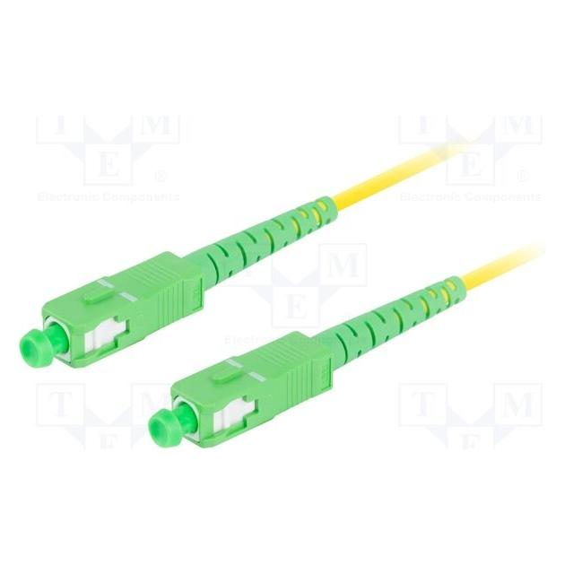 Lanberg PATCHCORD ŚWIATŁOWODOWY SM SC/APC-SC/APC SIMPLEX 3.0MM LSZH G657A1 3M ZÓŁTY (3 m) (FO-SASA-SS11-0030-YE)