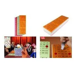 Kangaro Bingokarten-Set, 5x 100 Stück, farbig sortiert 100 Blatt pro Farbe, sortiert in 5 Farben, 3 Spielfe