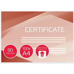 GBC, Laminierfolie, Laminierfolien in Premiumqualität (A4, 100 Stk., 80 μm)