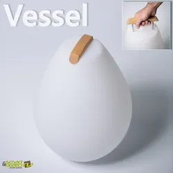 Designleuchte VESSEL 2 S mit Holzgriff 21x27cm App-control""