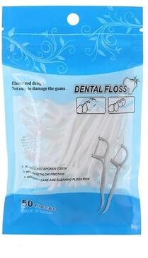 Uplift Essentials Professional Ultra Fine Flat Dental Floss Picks   50 100 Pcs Bulk Hygiene Set 50pcs Bag