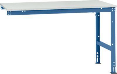 Manuflex Ansatztisch UNIVERSAL Standard, Tischplatte Melamin, 1500x1000, brillantblau