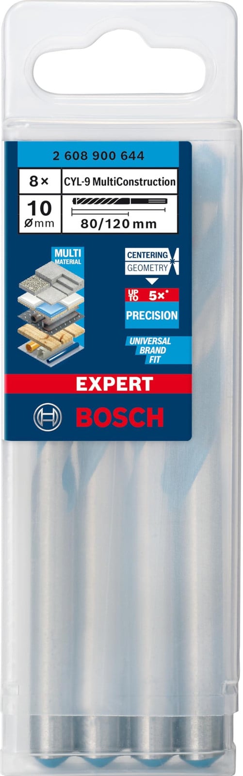 Bosch Expert CYL-9 MultiConstruction Betonbohrer, Ø 10,0 mm, 8-delig