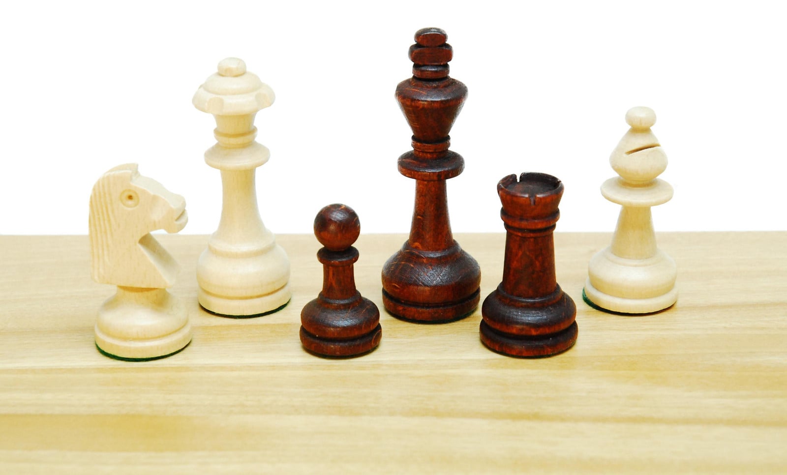 Hot Games Schaakspel van hout in blauw/bruin met kist