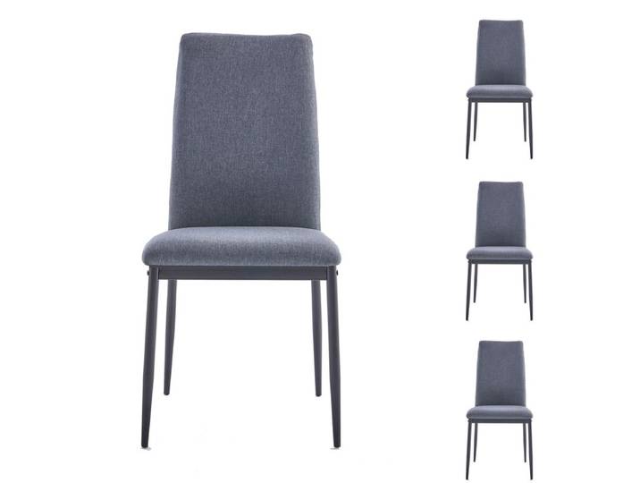 Lot de 4 Chaises ANNIE Gris