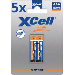 10x XCell Solar Akkus X550AAA Micro Ni-MH 1,2V 550mAh (5x 2er Blister)
