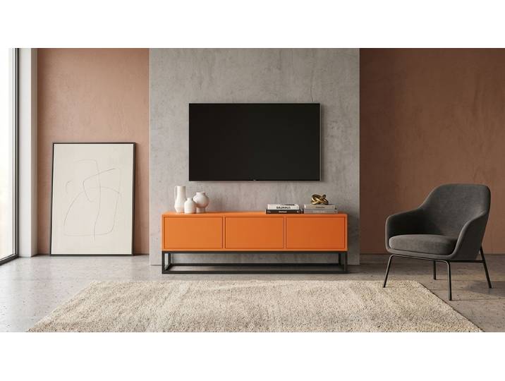 Votre meuble tv peint laqué MDF Peint Orangé pastel