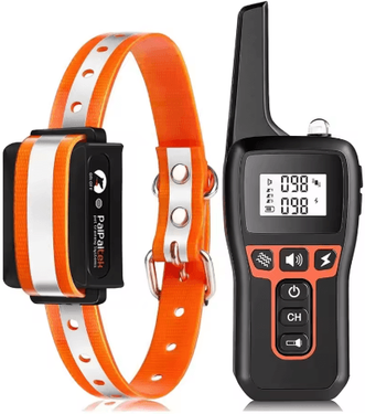 Inspire Picks 1000M Waterproof Dog Training Collar With Remote & Auto Bark Control orange 1 Collar