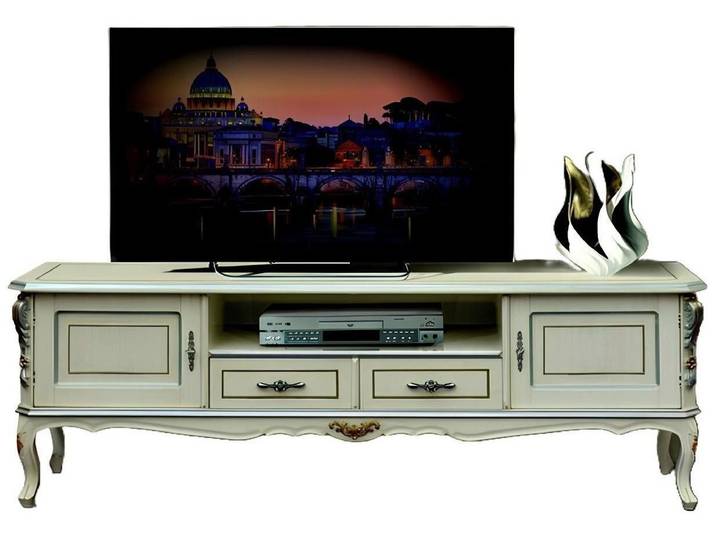 Xlmoebel TV-Schrank Klassisches Holz-Lowboard mit Stauraum für Multimedia-Geräte (1-St., Rtv) Hergestellt in Italy