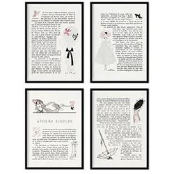 POSTER Set mit 4 Text 2 vom Künstler George Barbier A4 Rahmenlos