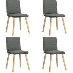 vidaXL Esszimmerstühle 4 Stk. Dunkelgrau Stoff