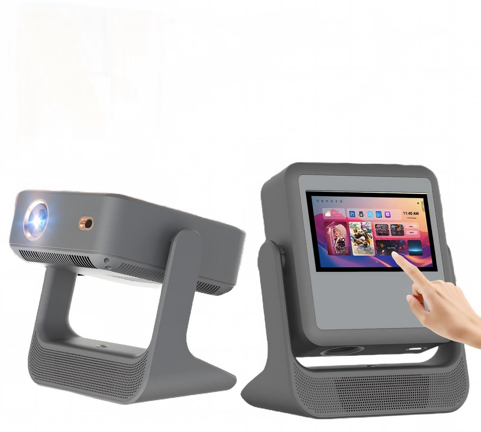 Selius Beamer Touchscreen Smart - 1200 ANSI Lumen Full HD 1080p - 7 Inch Scherm Draagbaar
