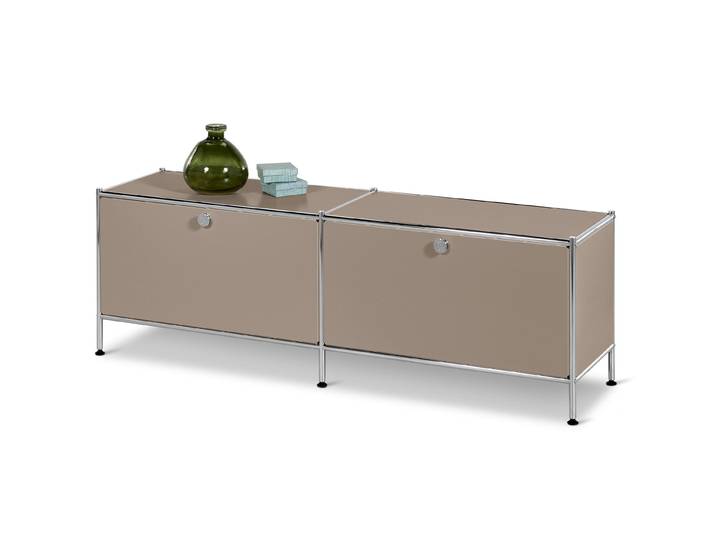 Tchibo - Lowboard Metall »Cn3« mit 2 Klappen - 152x40x51,5cm - taupe -