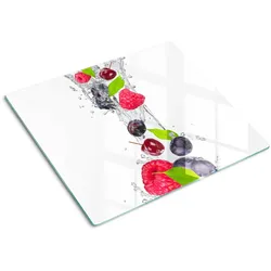 GLASPLATTE 60x52 cm Obst und Wasser