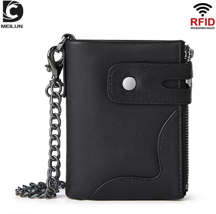 INF Echtleder RFID-Schutz Bifold Geldbörse für Herren & Damen