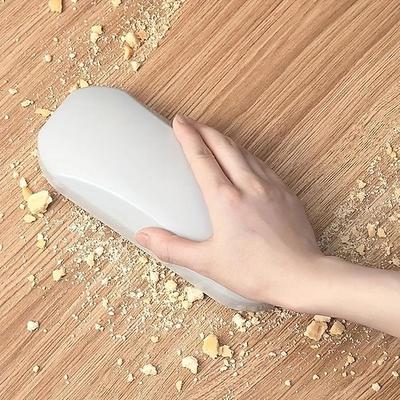 Krümelkehrmaschine, Teppichbürste, Teppichkehrmaschine, handrollende, ergonomische PP-Borsten-Kurzschalen-Krümelbürste, ABS-Reinigungskrümel für Tisch, Bett, Sofa, Teppich