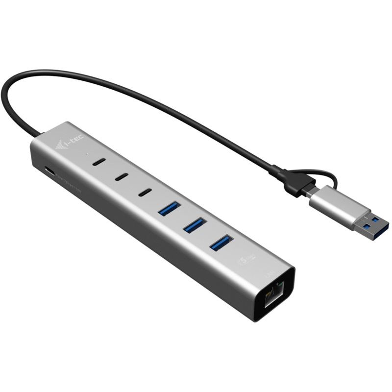 I-TEC METAL HUB 6 PORT LAN PD 3X USB-C 3X USB-A LAN PD 85W